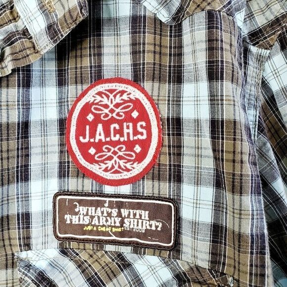 J.A.C.H.S western style plaid button down extra large - Picture 7 of 13